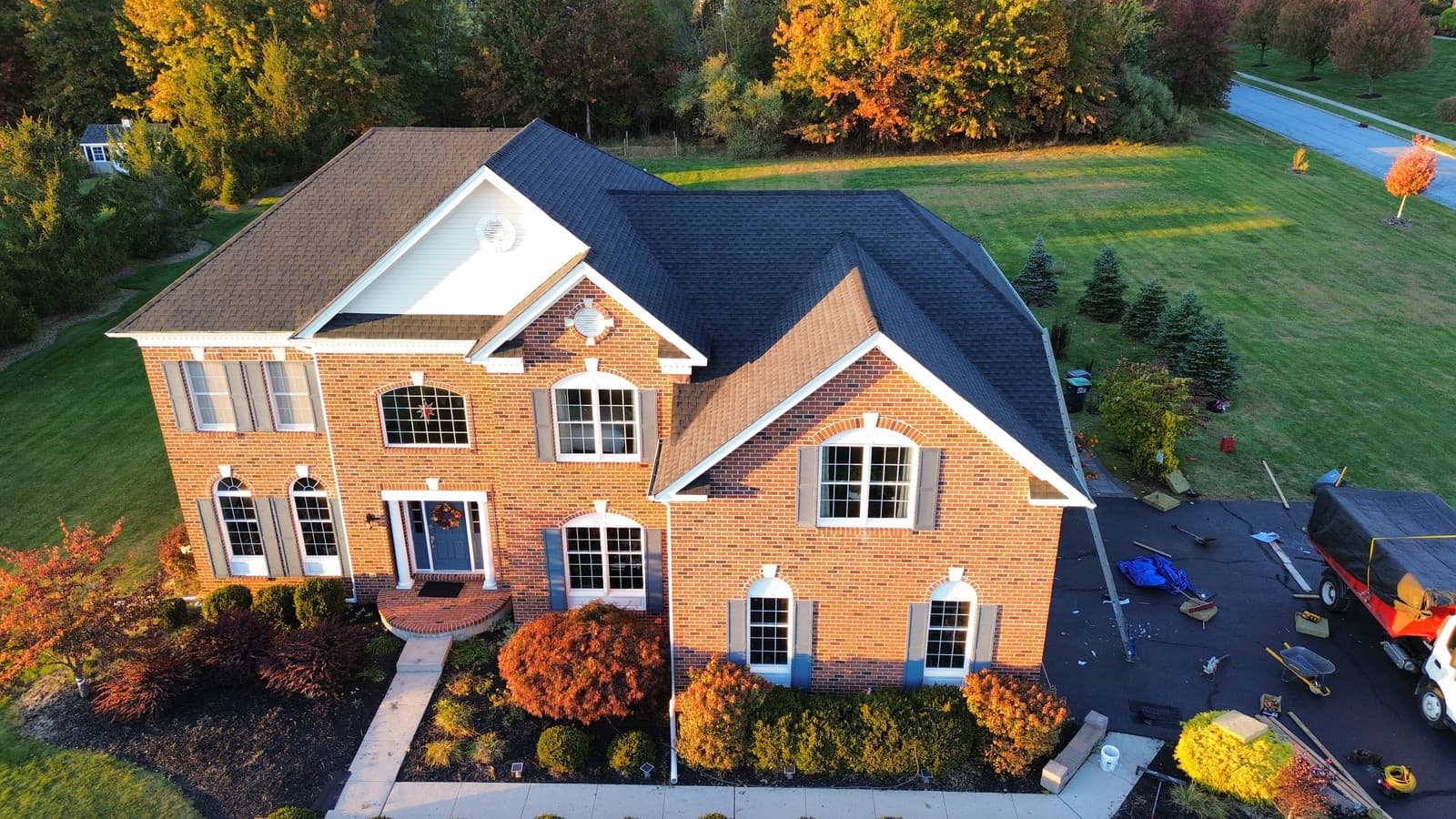 Completed architectural shingle roof replacement in Paramus, NJ