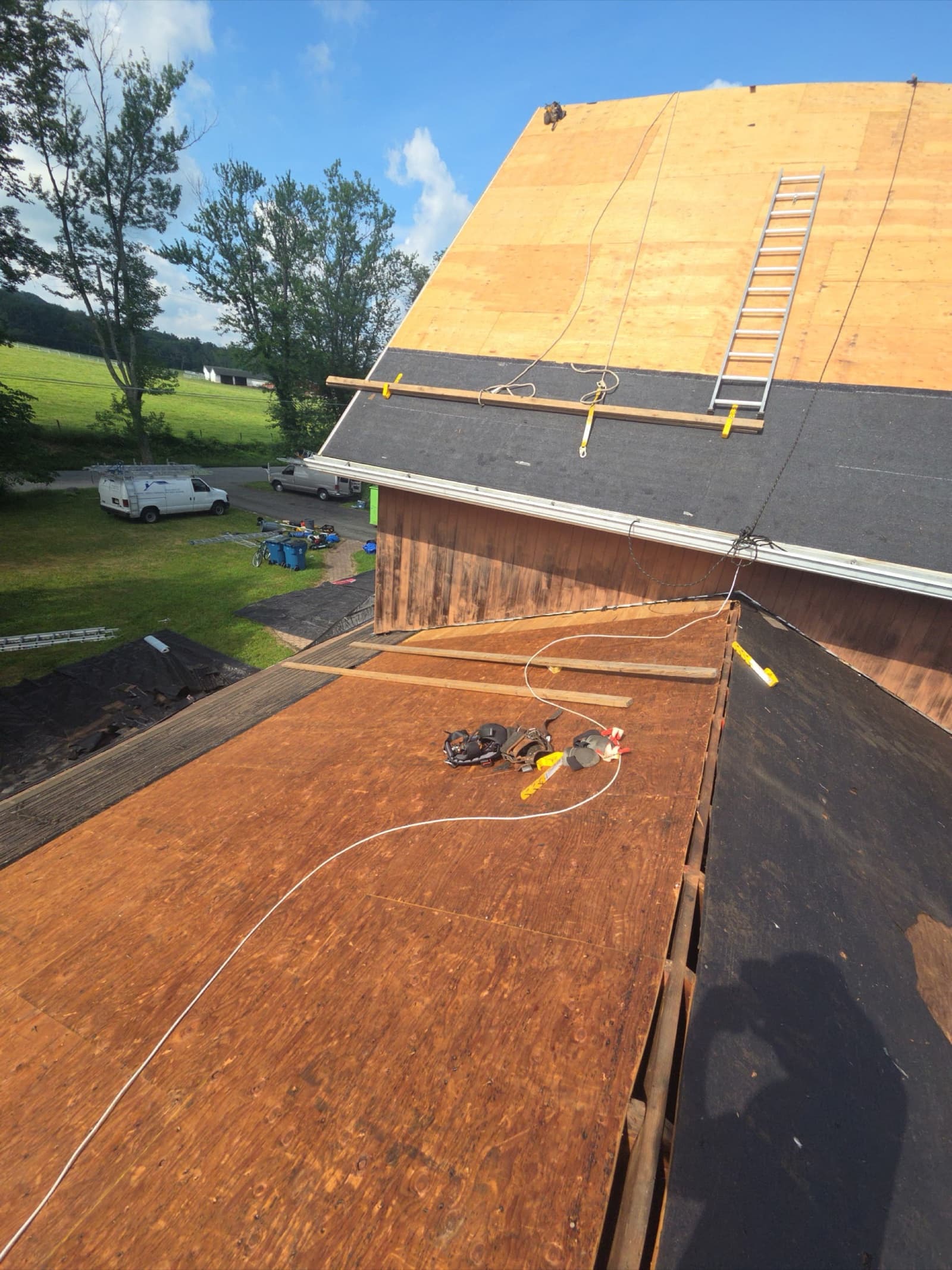 Ice-and-water shield and underlayment at the eaves — ice dam leak prevention by Zubar Roofing in New Jersey.